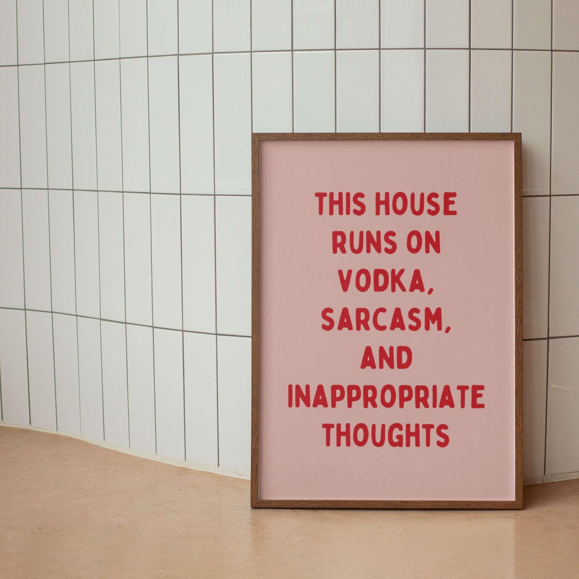 This House Runs on Vodka Sarcasm Funny Home Bar Quote Poster - Image 2