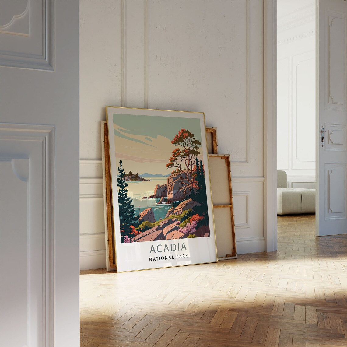 Acadia National Park Rocky Pine Coast Sunrise Colors Travel Poster - Image 2