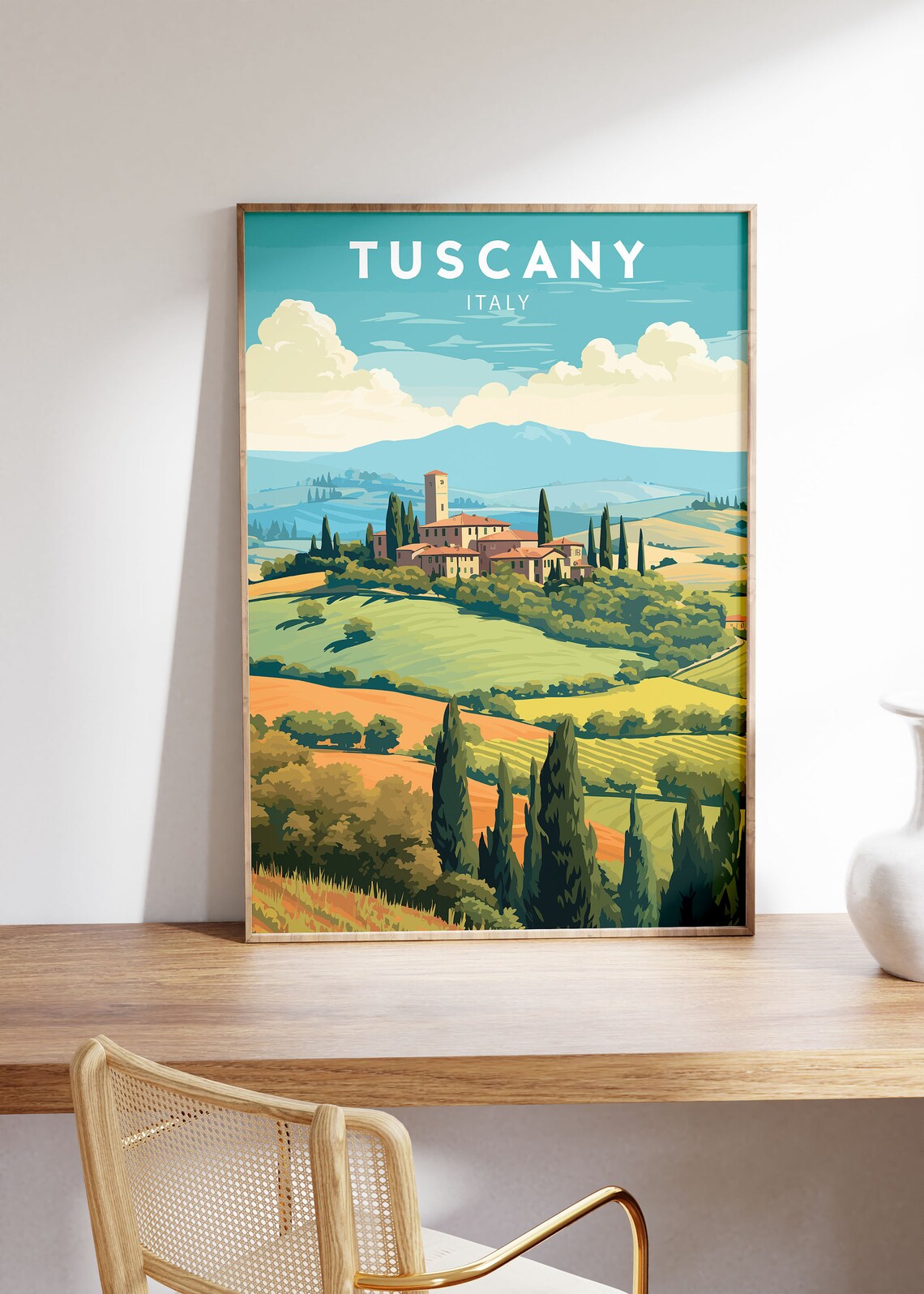 Tuscany Travel Poster, Wandering Italy Wall Decor - Image 2