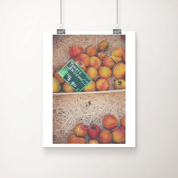 Heirloom Tomatoes French Market Crate Rustic Kitchen Photo Poster