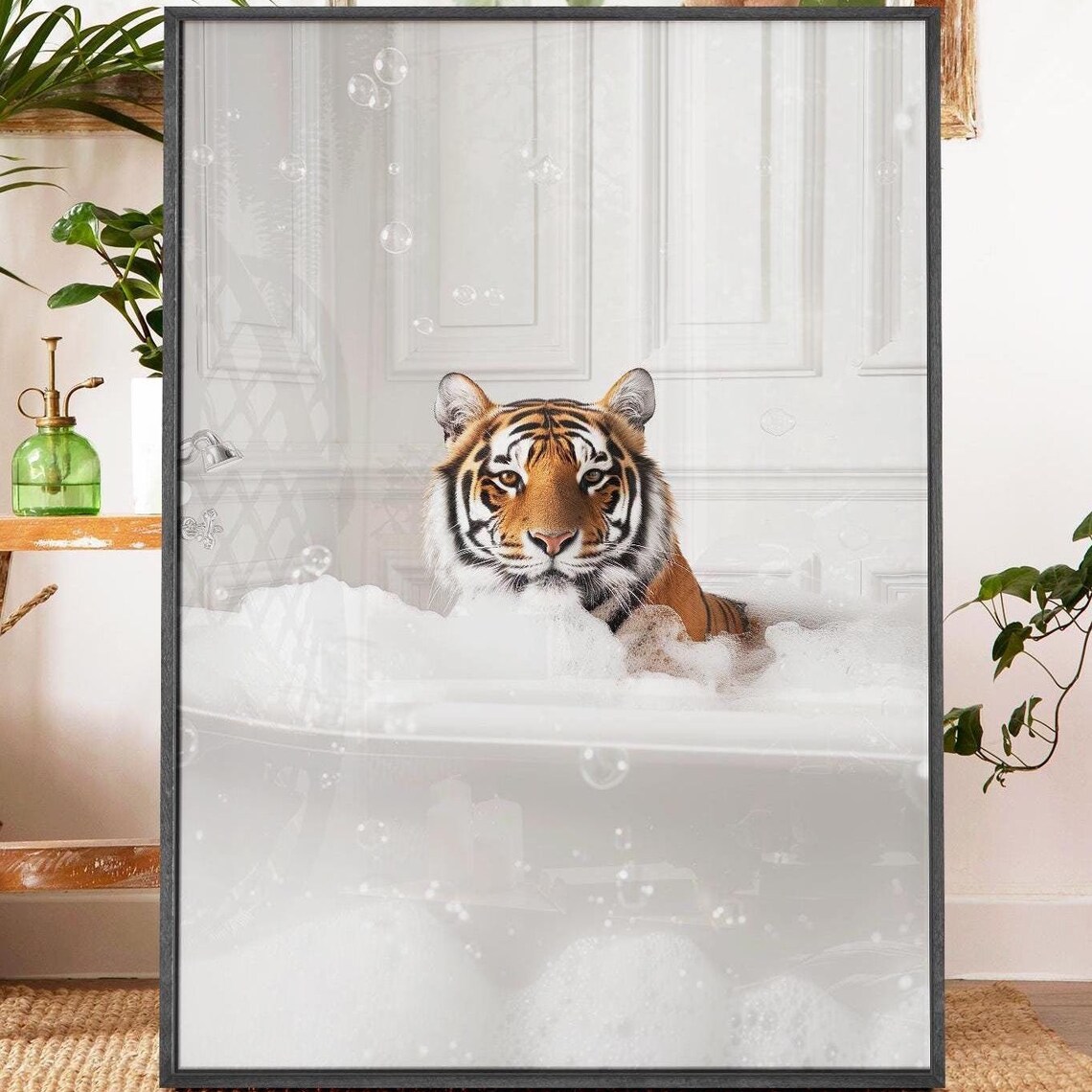 Tiger In Bathtub Bathroom Decor Poster Print - Image 5