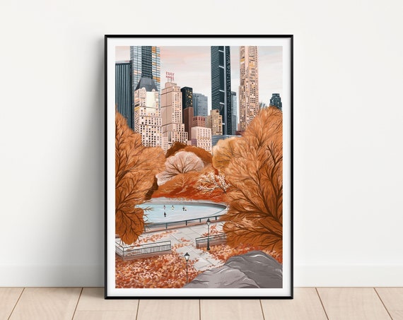 Central Park Autumn, New York City Art Print