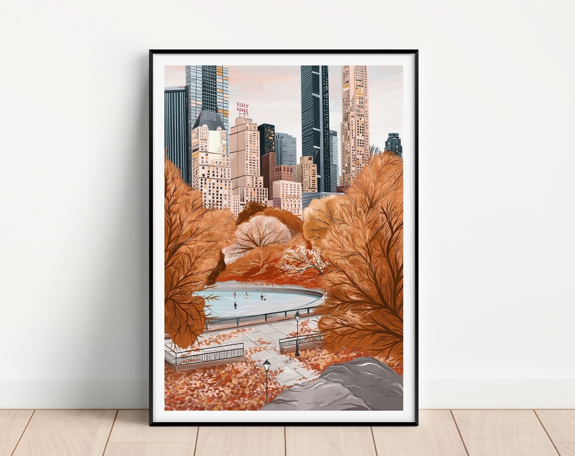 Central Park Autumn, New York City Art Print