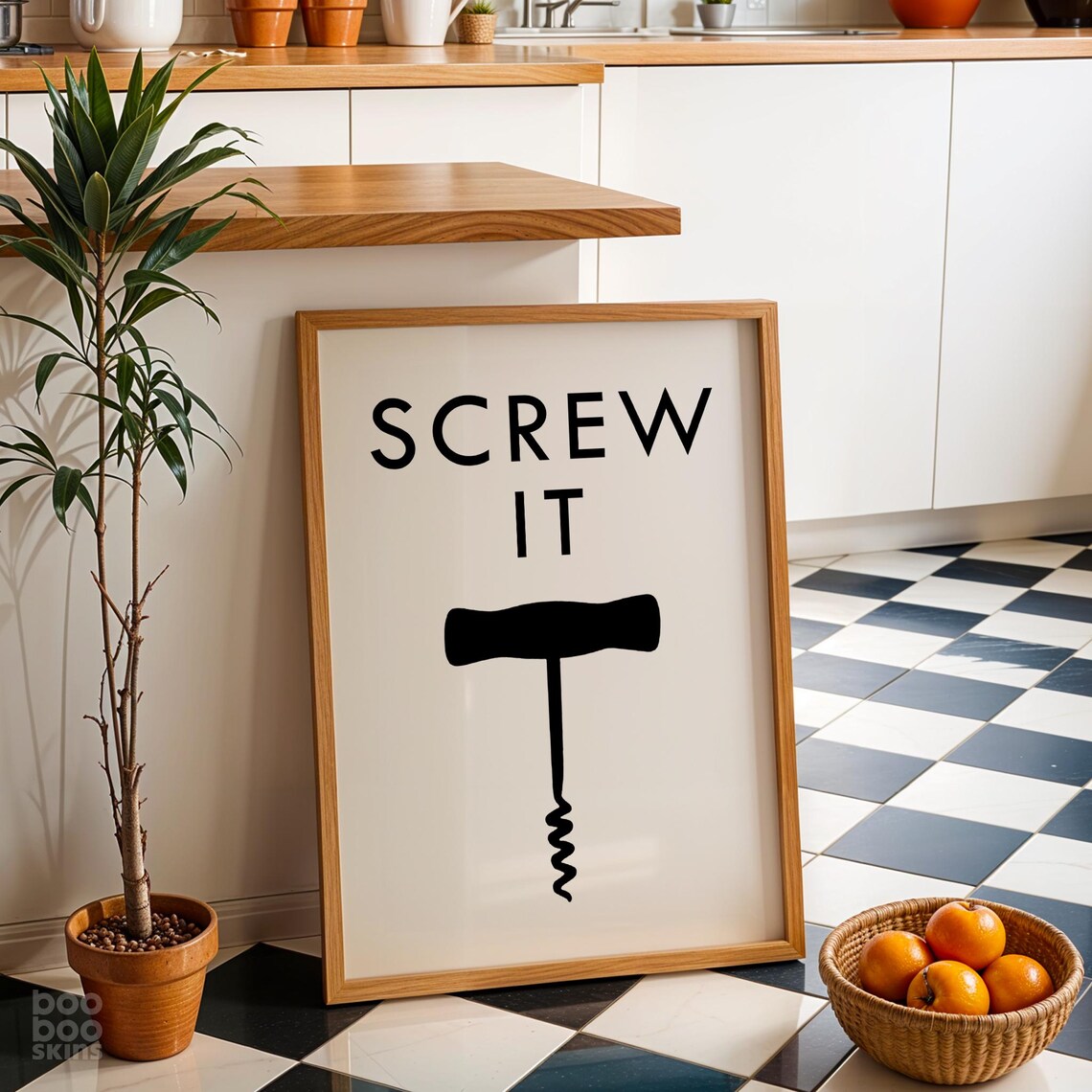 Screw It Funny Wine Kitchen Dining Room Poster