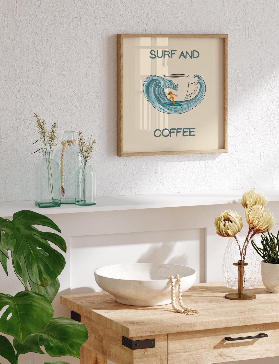 Coffee Poster Print, Surf And Americano Coffee - Image 5