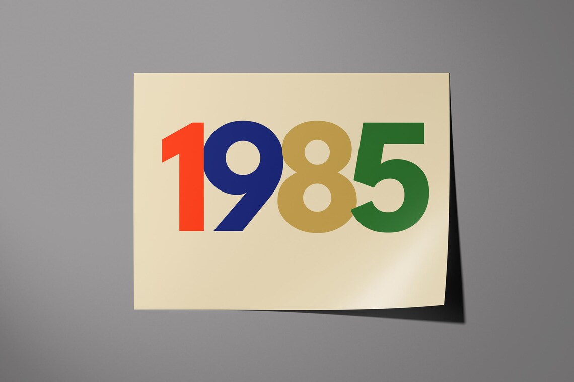 Custom Year Anniversary Gift, Custom Number Poster - Image 5