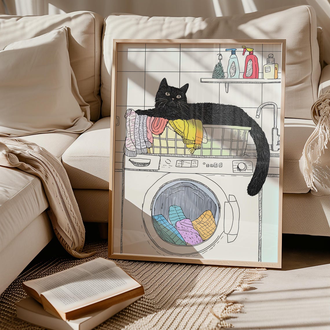 Black Cat Retro Travel Poster - Image 5