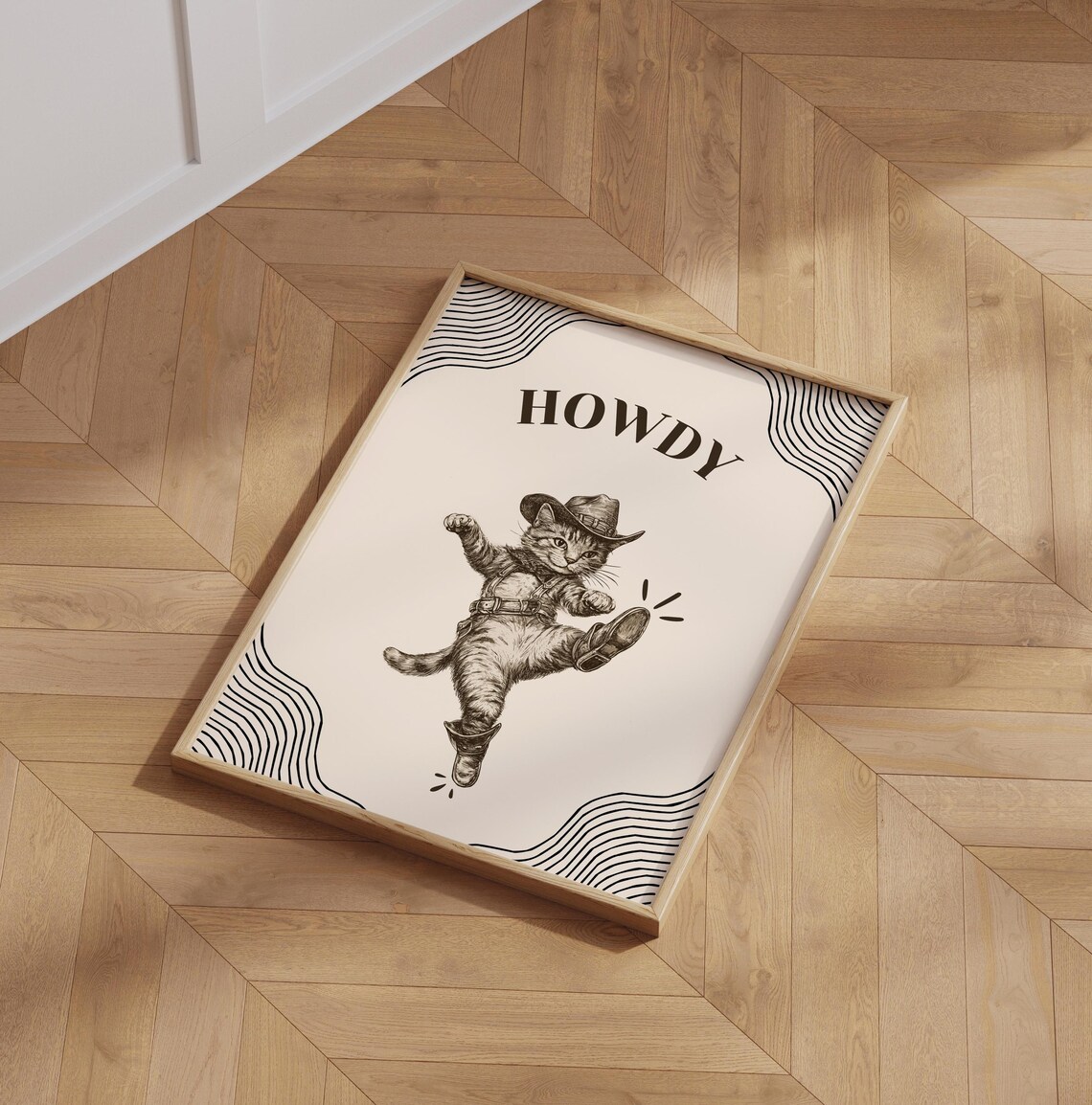 Cowboy Cat - Western Funny Animal Poster - Image 6