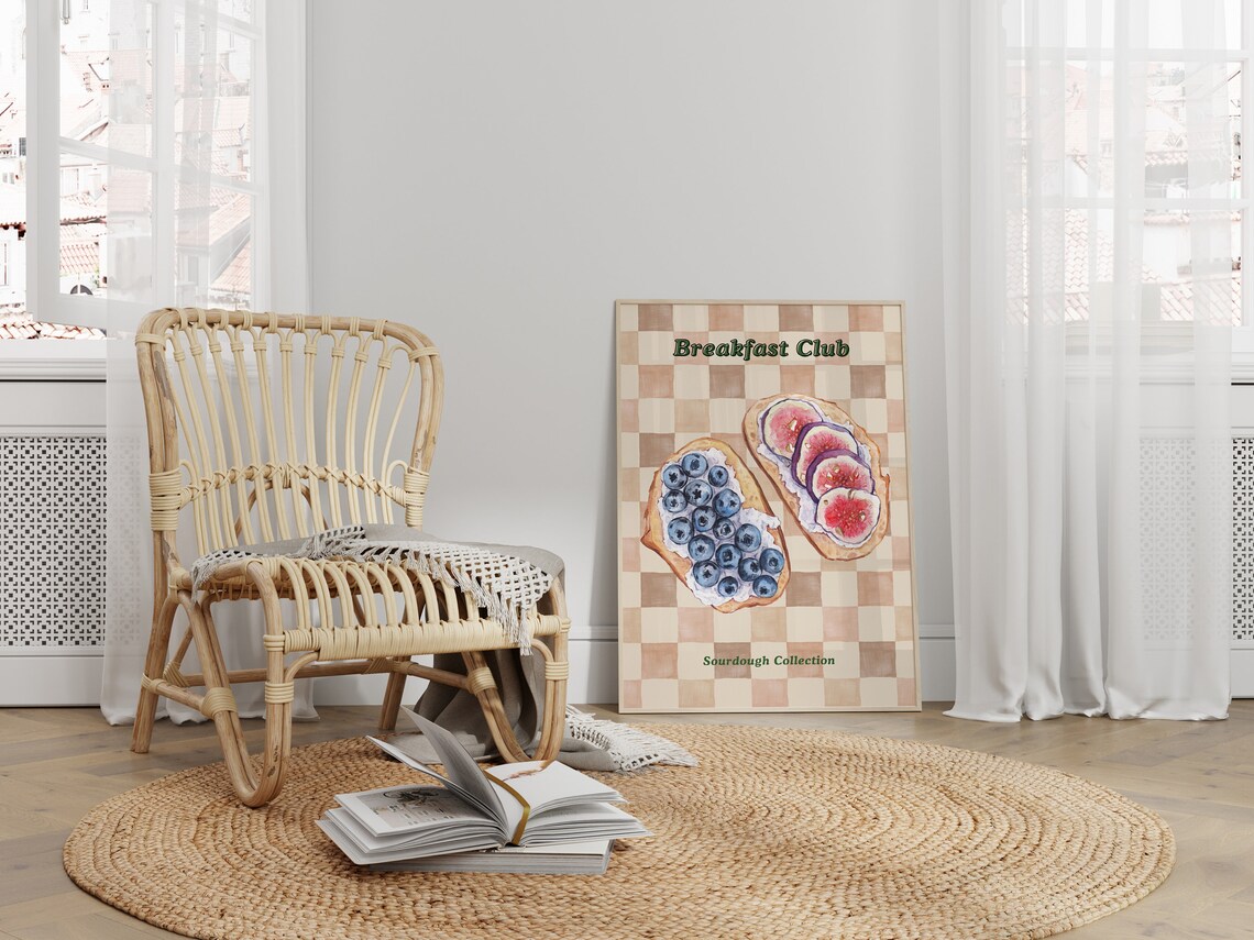 Toast Breakfast Poster, Minimalist Kitchen Decor - Image 4