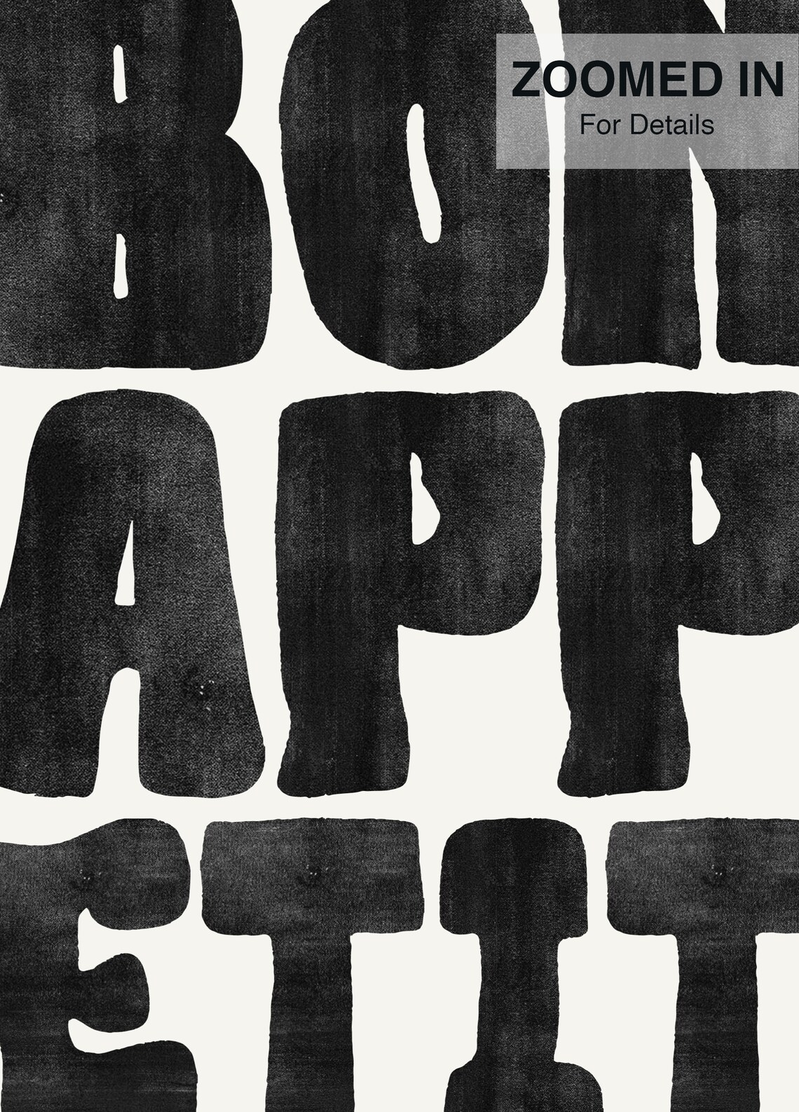 Bon Appetit Mid Century Typography Art Print - Image 5