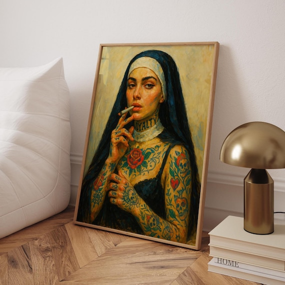 Tattooed Nun Classic Travel Poster