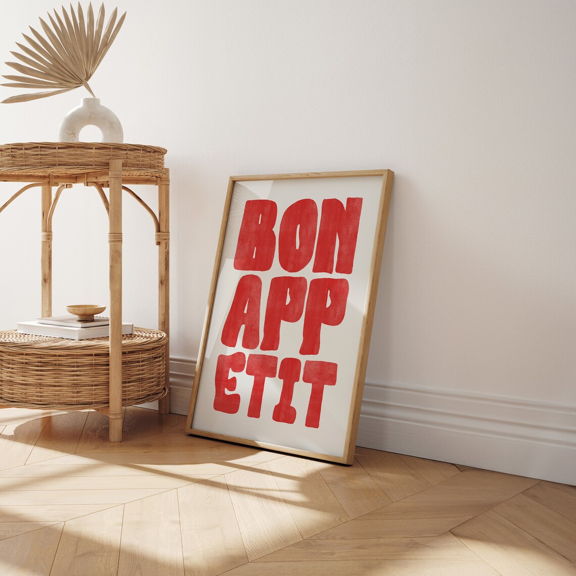 Bon Appetit, Mid-Century Typography Kitchen Art - Image 2