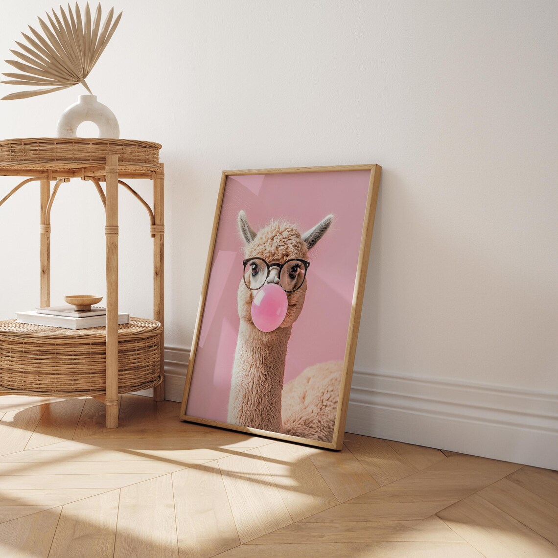 Llama Wall Art Poster, Funny Alpaca Print - Image 2