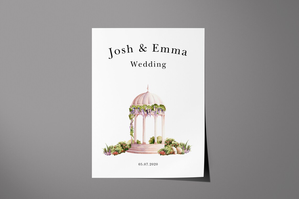 Custom Wedding Poster, Personalized Gift for Couples - Image 5