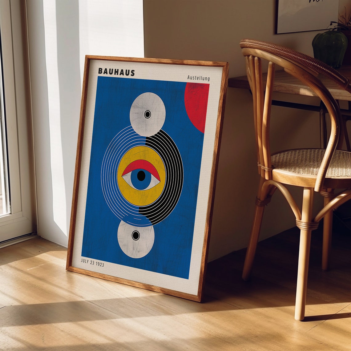 Bauhaus Eye Geometric Abstract Poster July 23 1923 Exhibition Art - Image 2