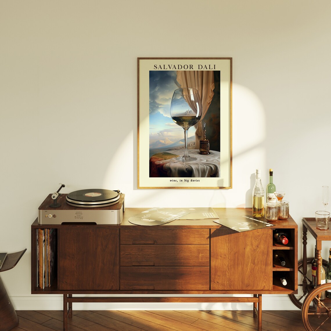 Salvador Dali Wine Poster, Surrealist Art Print - Image 2