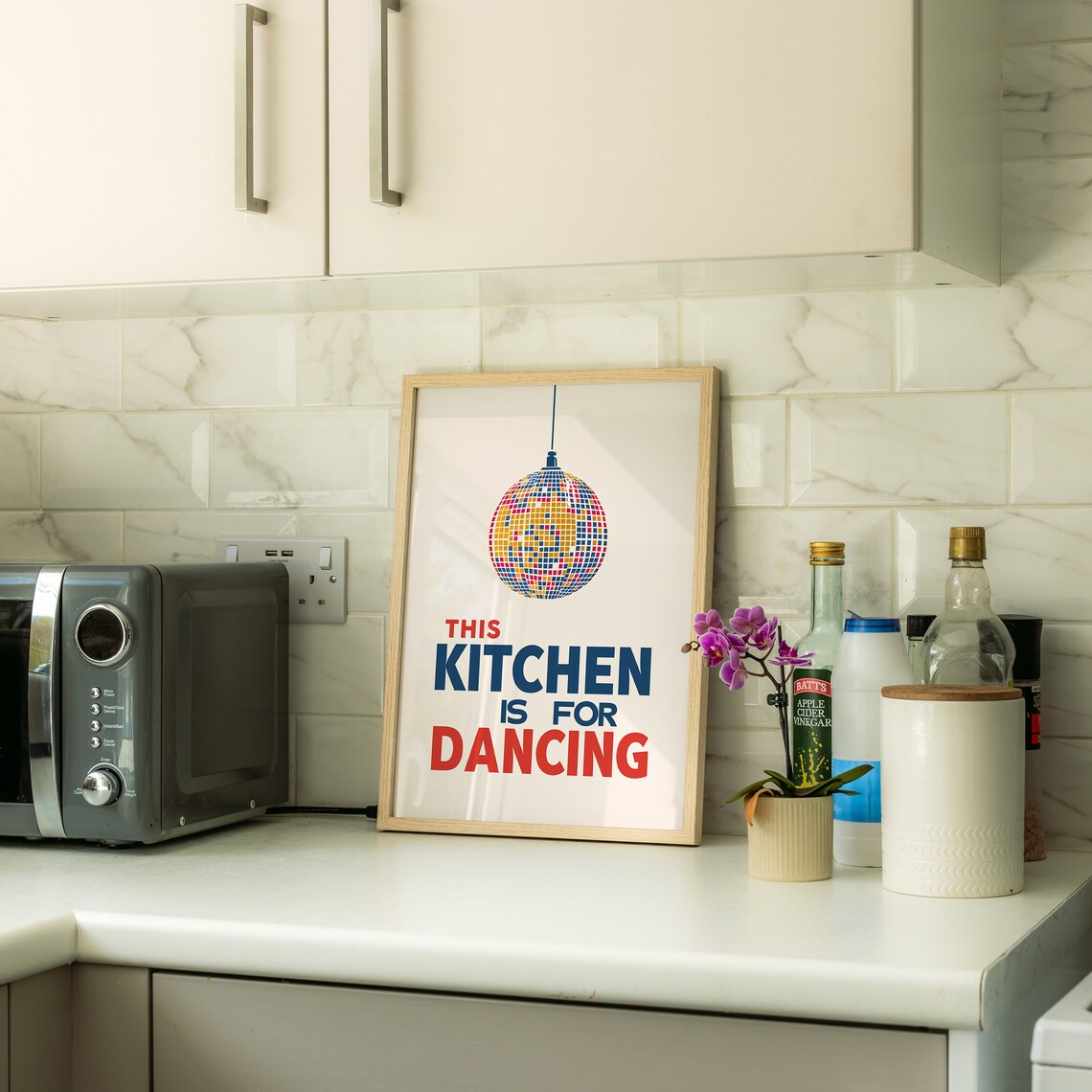 Disco Ball Retro Kitchen Art Print, Funny Housewarming - Image 2