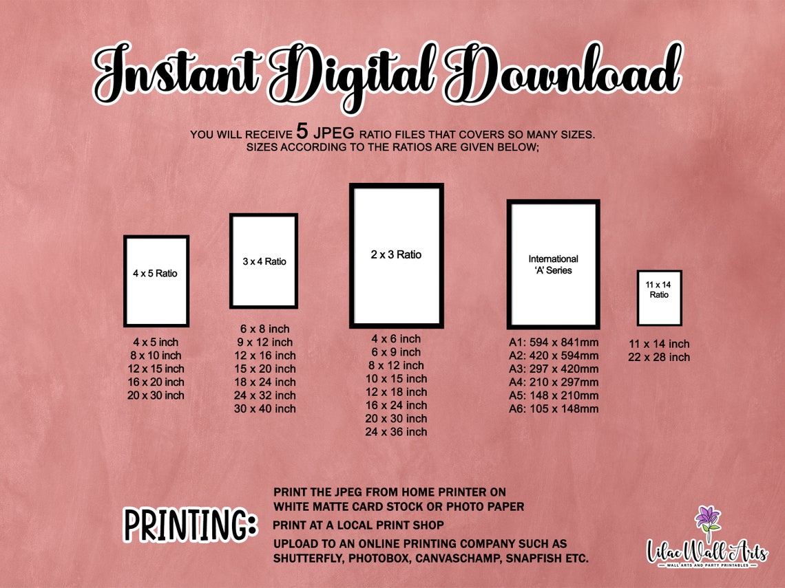 Desiderata Poem Max Ehrmann Pink Floral Watercolor Gift Poster - Image 4