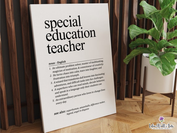 Special Ed Teacher Definition Sped Teacher Appreciation Sped Teacher Gifts Special Education Sped Gift Special Teacher Gift Sped Poster