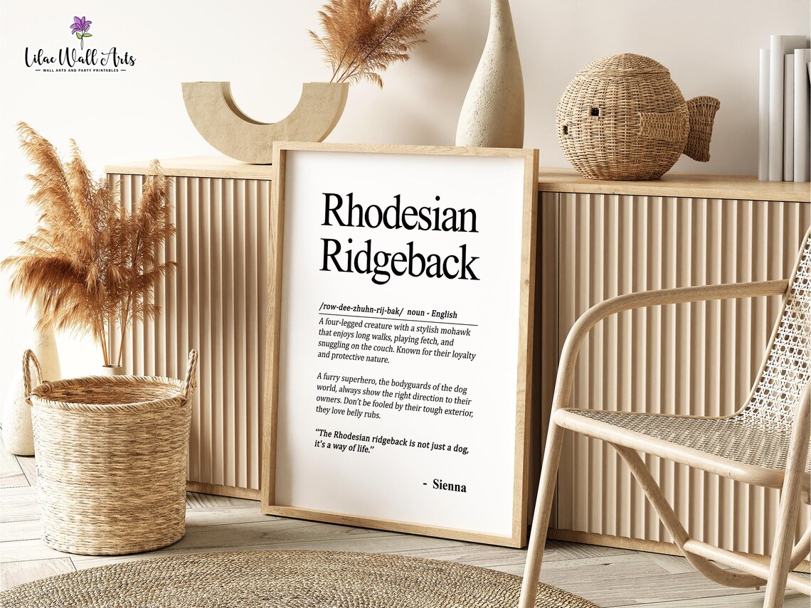 Rhodesian Ridgeback Minimalist Dog Art Print - Image 2
