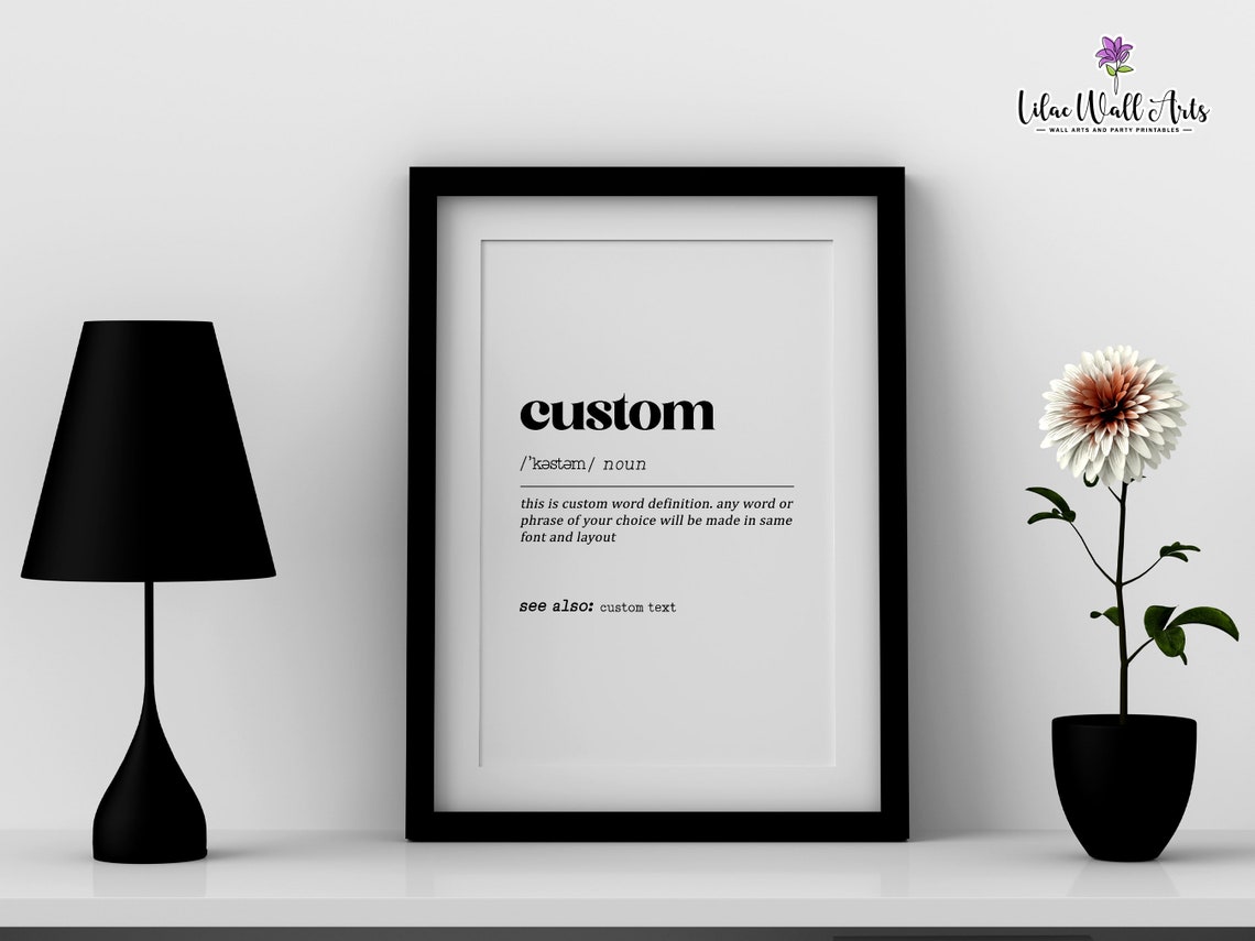 Personalized Custom Word Definition Print for Modern Home Decor - Image 5