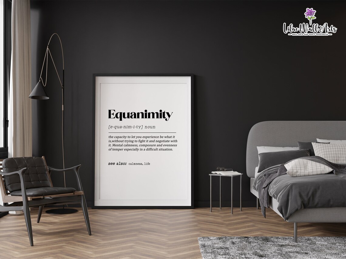 Equanimity Definition Dictionary Art Print - Image 6