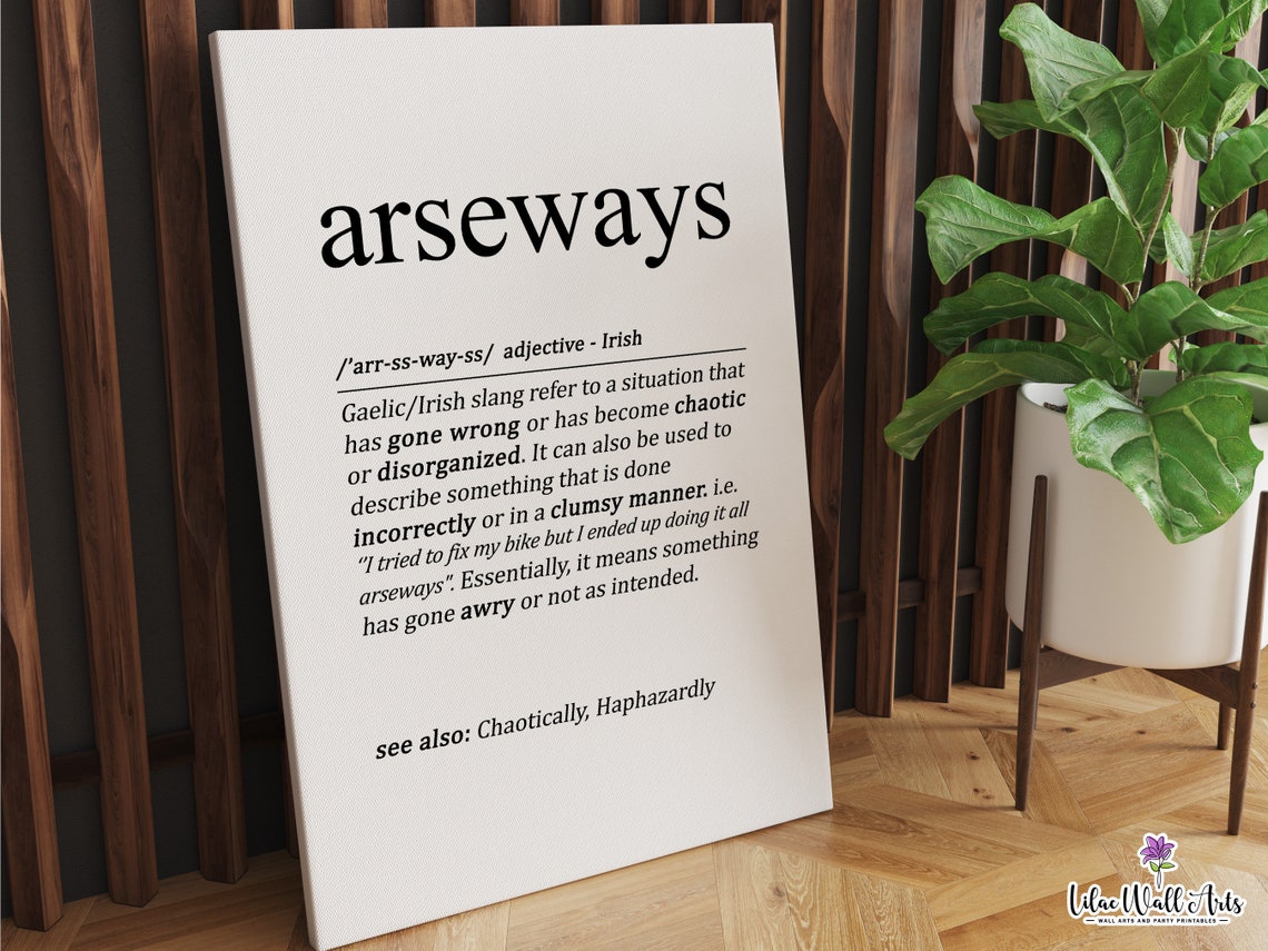 Arseways Funny Irish Gifts Ireland Gifts Irish Gifts For Men Irish Wall Dcor Irish Sayings Irish Wall Art Irish Art Ireland Slang - Image 6