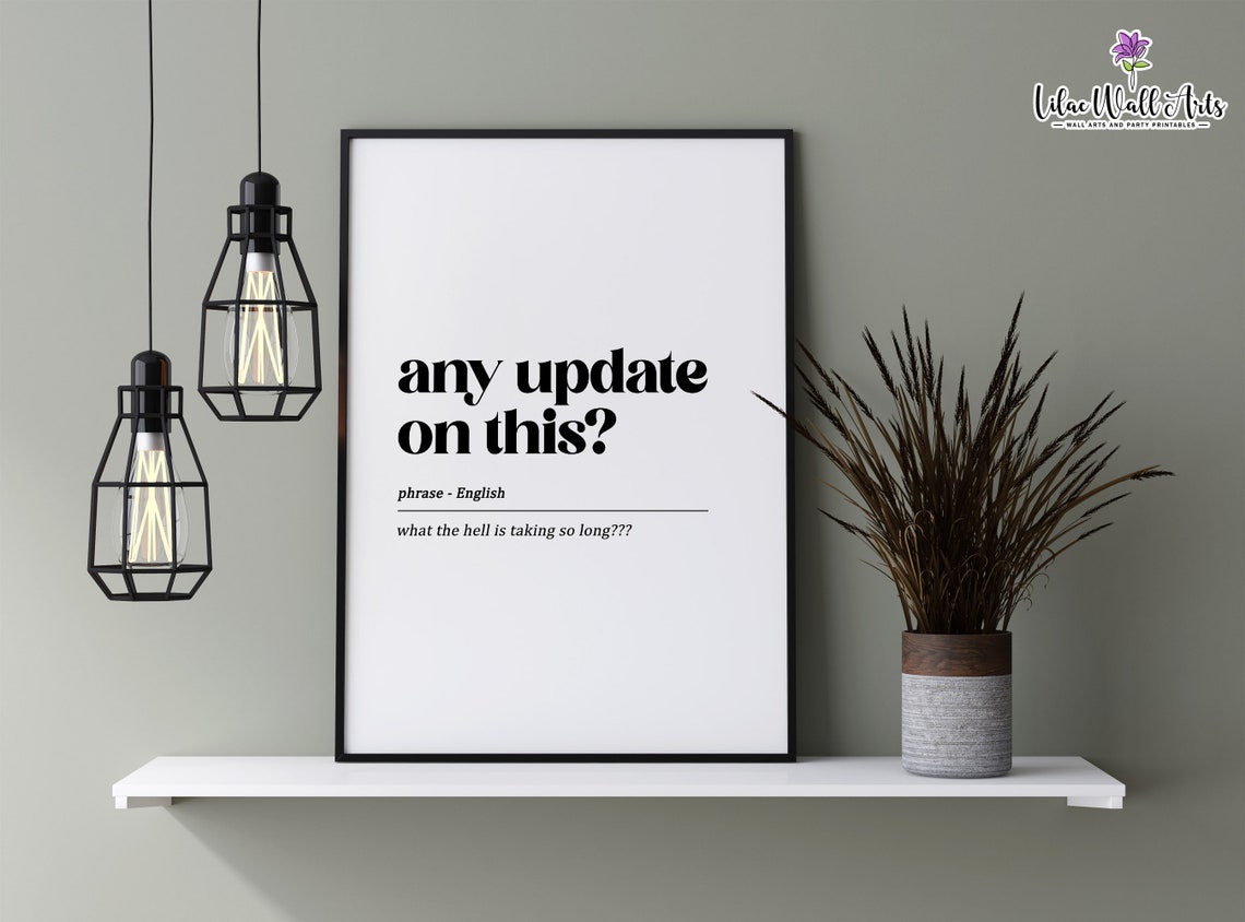 Any Update on This Funny Office Dictionary Definition Wall Art