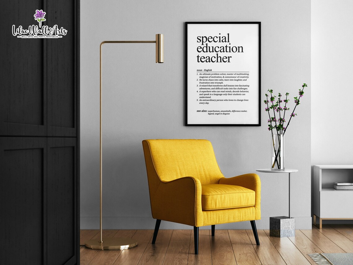 Special Education Teacher Definition Art Classroom Hero Quote Poster - Image 3