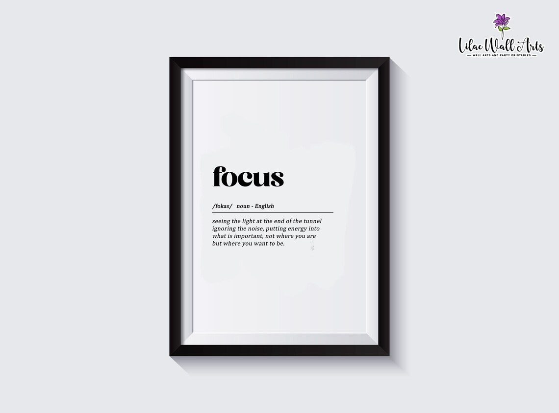 Focus Definition Minimalist Office Art Print - Image 3