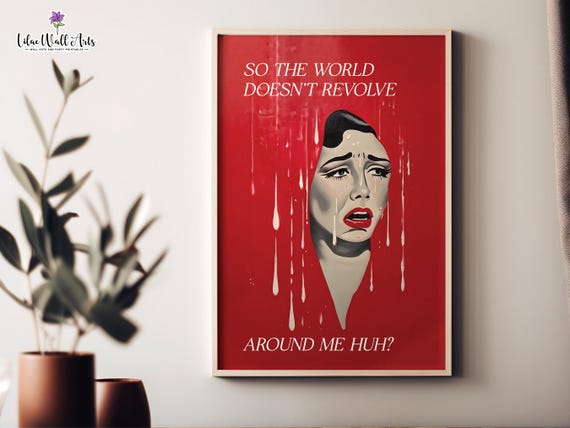 Retro Housewife Print 50s Wall Art Trendy Poster 1950 Moody Kitchen Print Trendy Retro Art Quirky Poster Retro Art 70s Retro Print