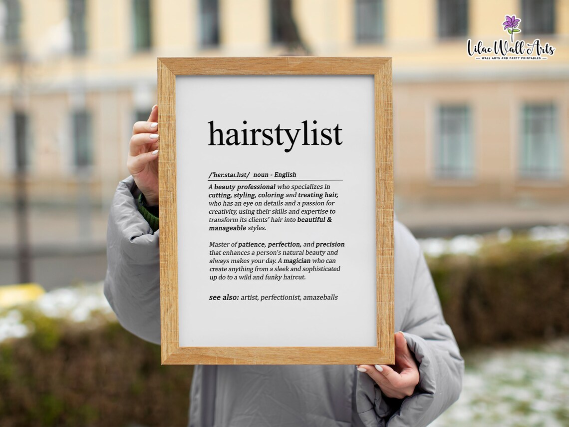 Hairstylist Dictionary Definition Art Stylist Magician Quote Poster - Image 2