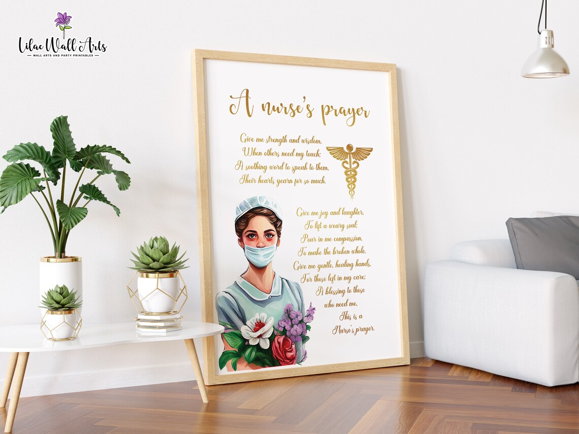 Registered Nurse Prayer, Nurse Office Decor Art Print - Image 5