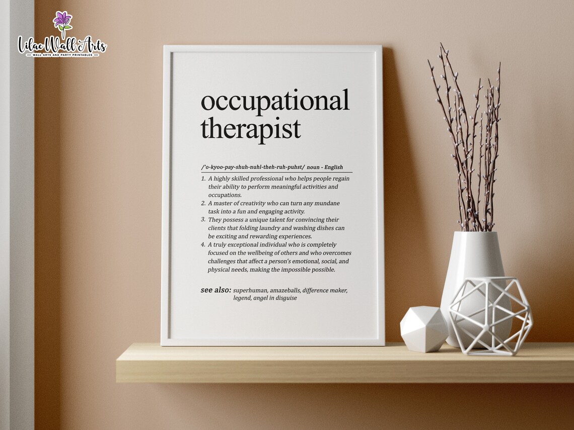 Occupational Therapist Definition Art Print - Image 4