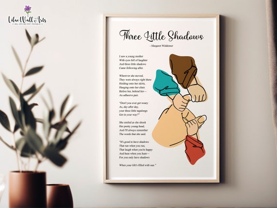 Three Little Shadows Triplet Mom Gift Mother Of Three Triplet Gifts Triplet Baby Gift Triplet Announcement Mother Poem Pregnant Mom Gift