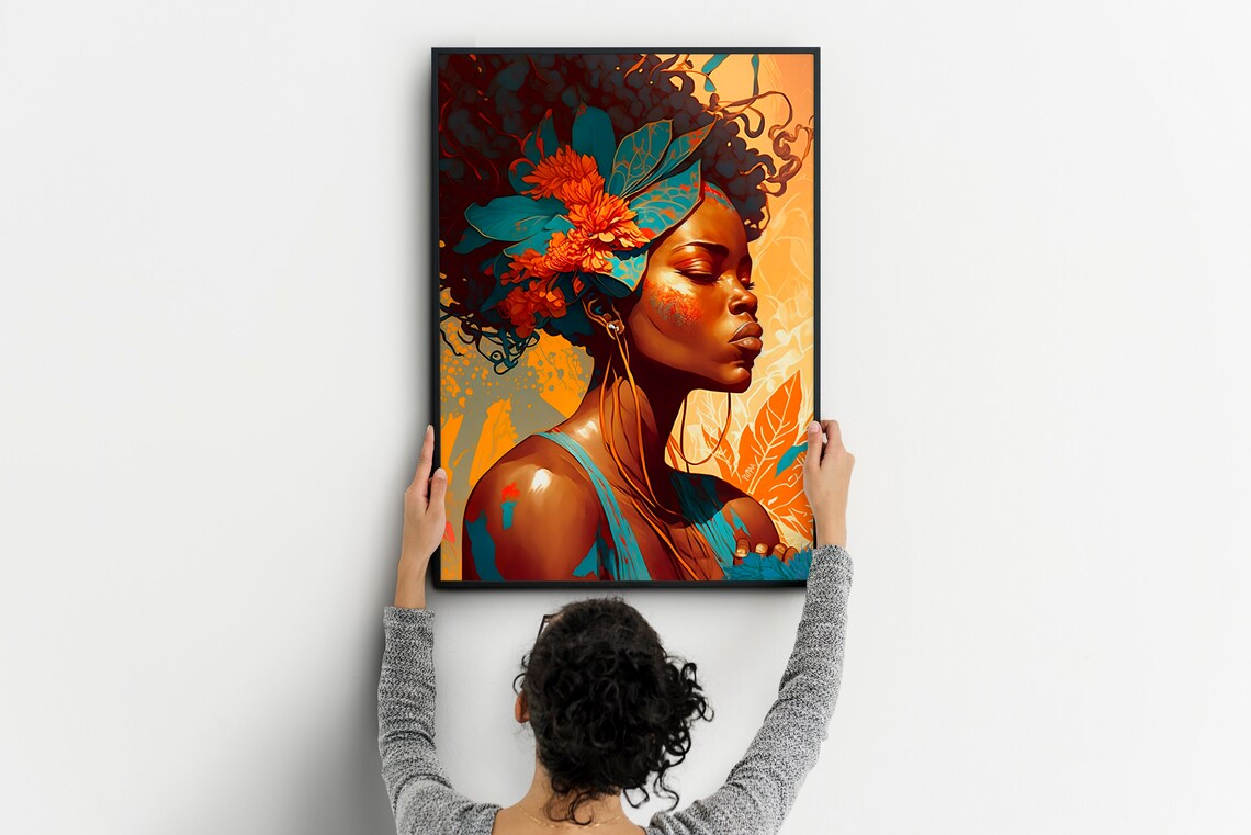 African Woman Floral Design Poster, Feminist Power - Image 5