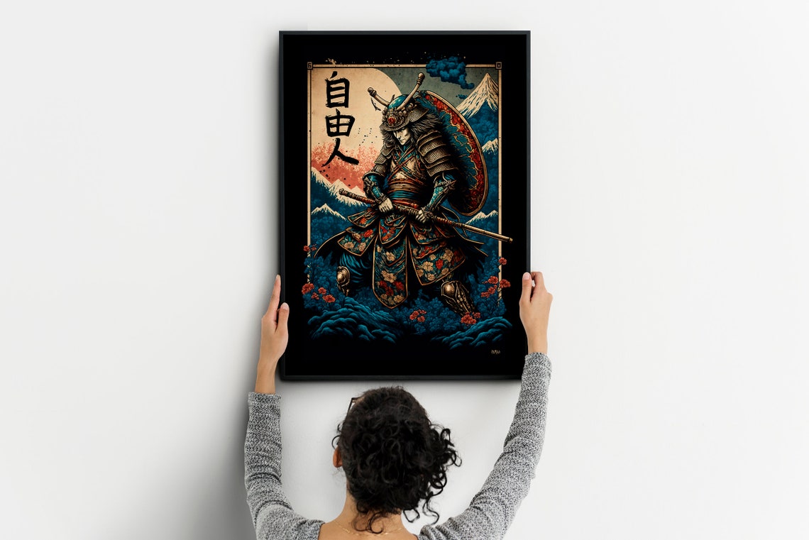 Samurai Warrior Before Mount Fuji Japanese Spirit Art Poster - Image 6