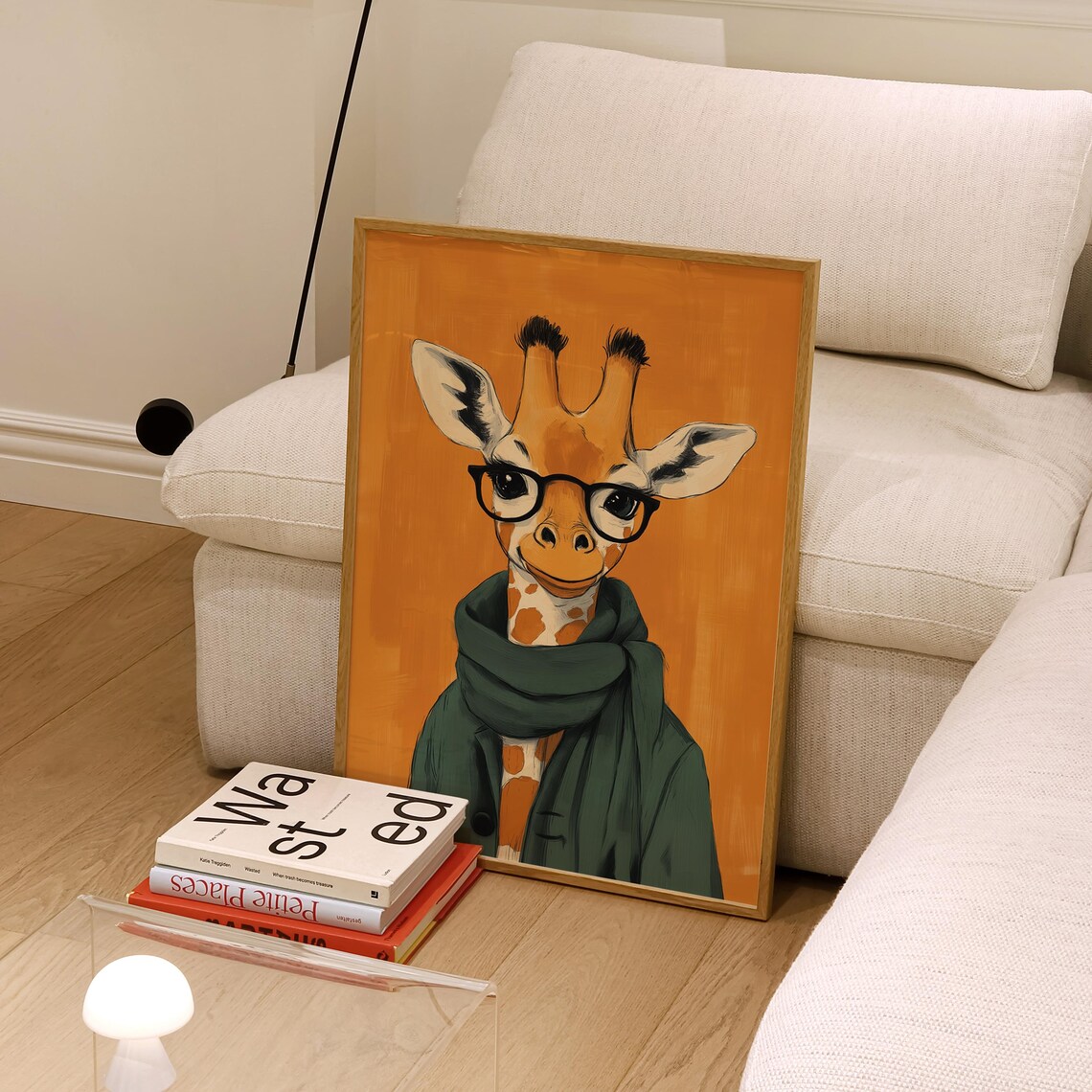 Stylish Giraffe, Quirky Humorous Animal Illustration - Image 2