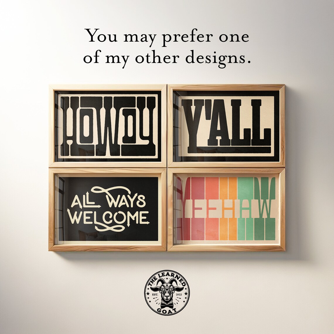 Yeehaw Western Typography Retro Gradient Green Orange Rodeo Poster - Image 4