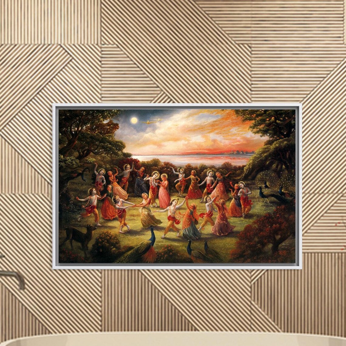 Radha Krishna Rasa Lila Dance Art Print