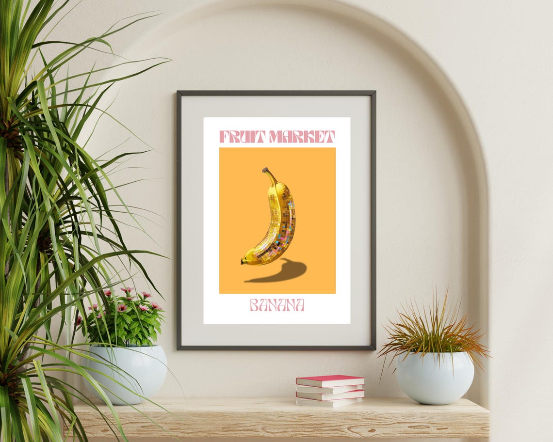 Retro Banana Disco Ball, Funky Boho Decor - Image 3