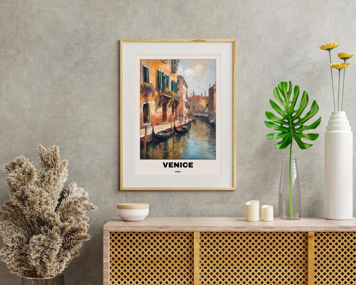 Venice Italy Modern Romantic Travel Poster - Image 2