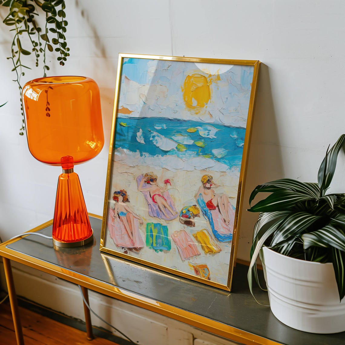 Boho Beach Coastal Poster, Ocean Tropical Decor
