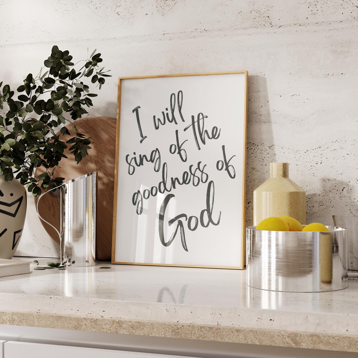 Goodness Of God Lyric Christian Wall Decor Art Print
