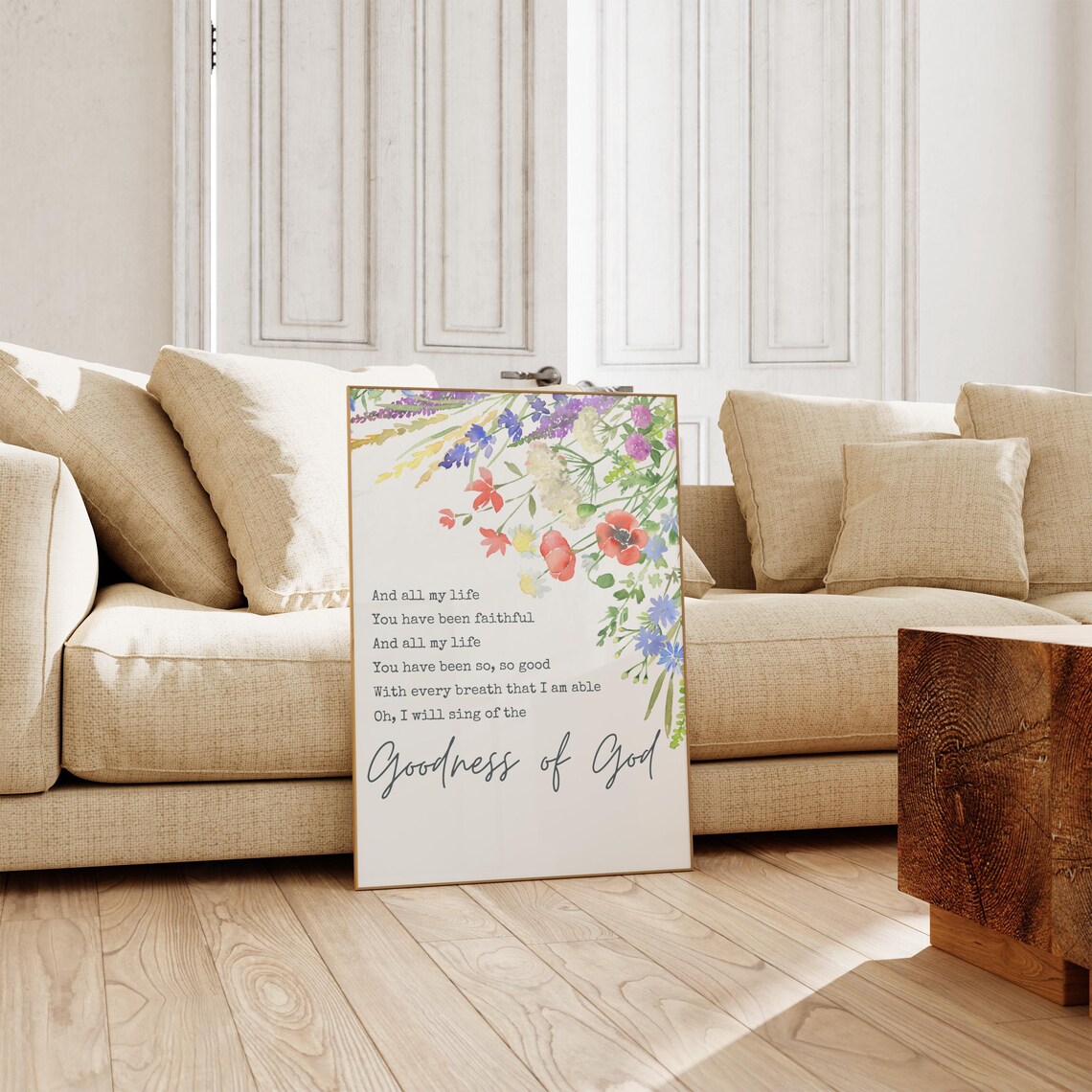 Goodness Of God Christian Praise Song Wall Art Print