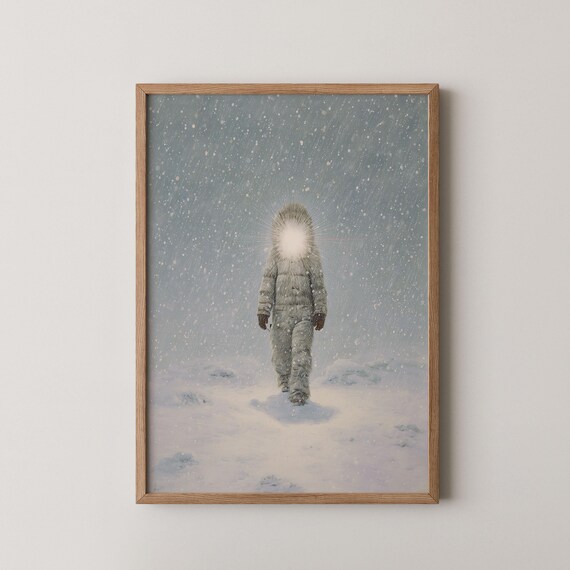 The Thing Antarctic Blizzard Figure John Carpenter Art Poster