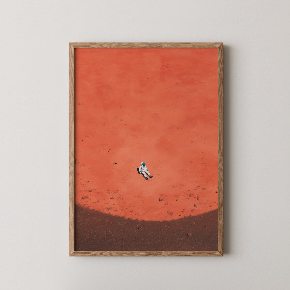 Surreal Mars Astronaut Cosmic Sci-Fi Art Print