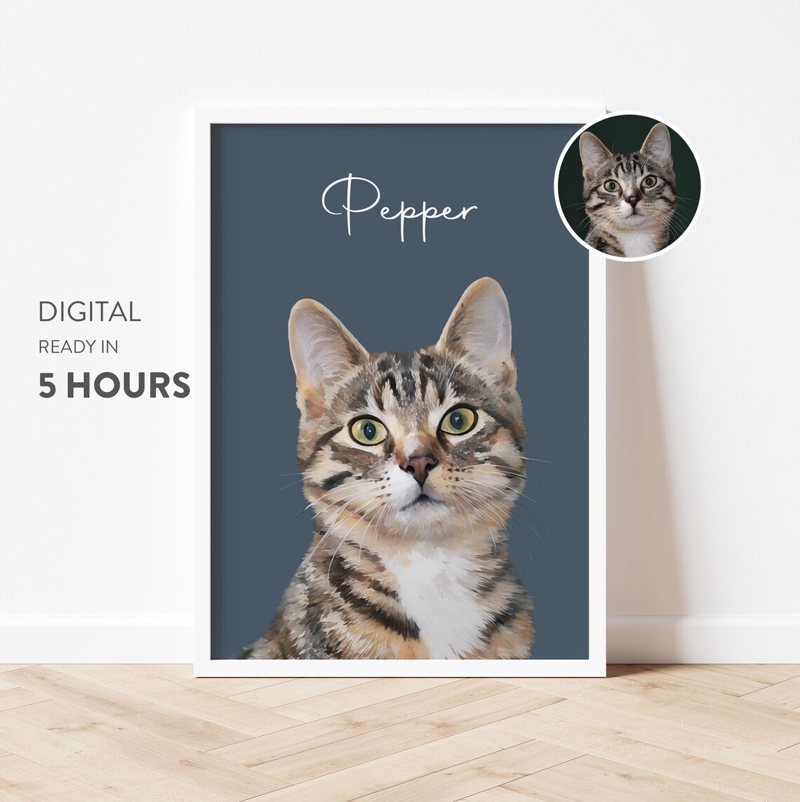 Personalized Pet Portrait, Hand-Drawn Art Print - Image 3