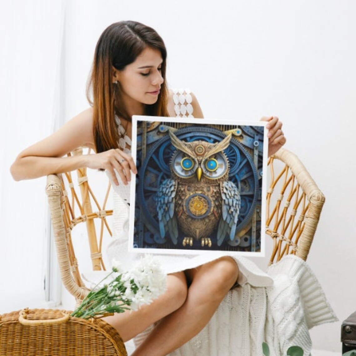 Steampunk Owl Wall Art, Victorian Era Style - Image 5
