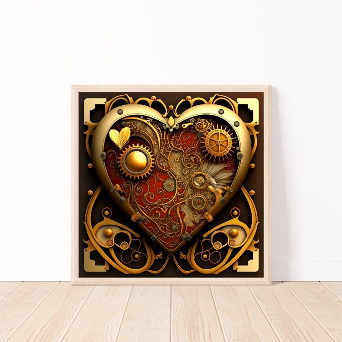 Steampunk Mechanical Heart, Industrial Art Decor
